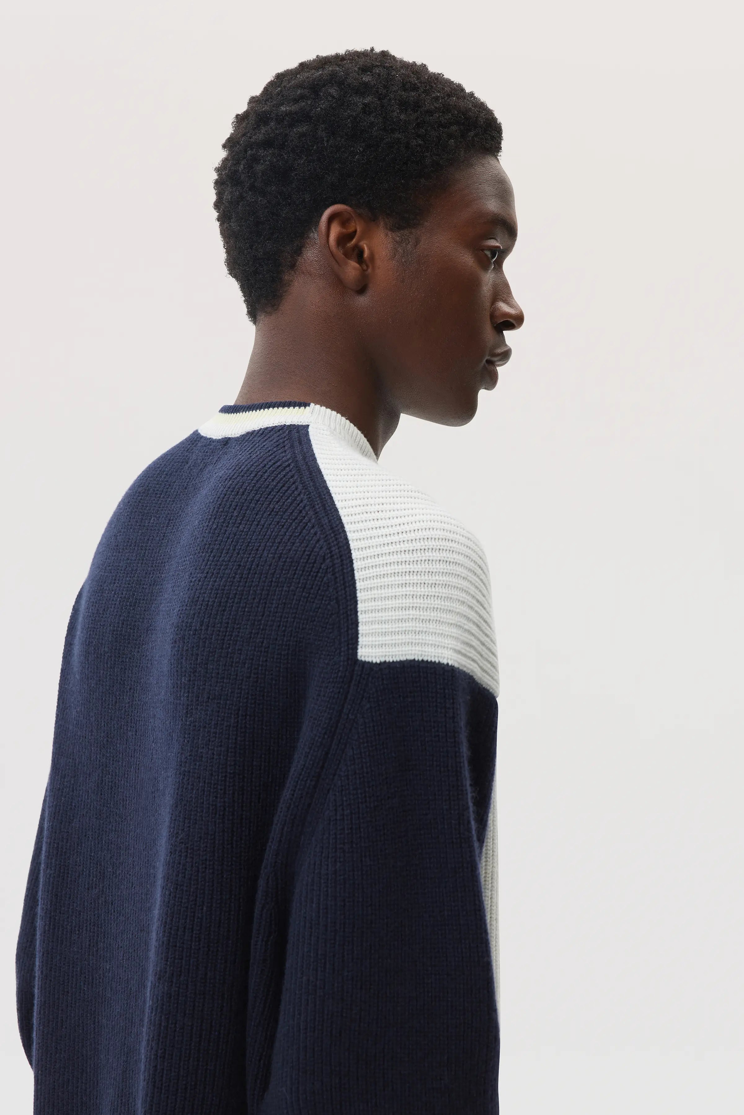 Colour Block Relaxed Cashmere Jumper
