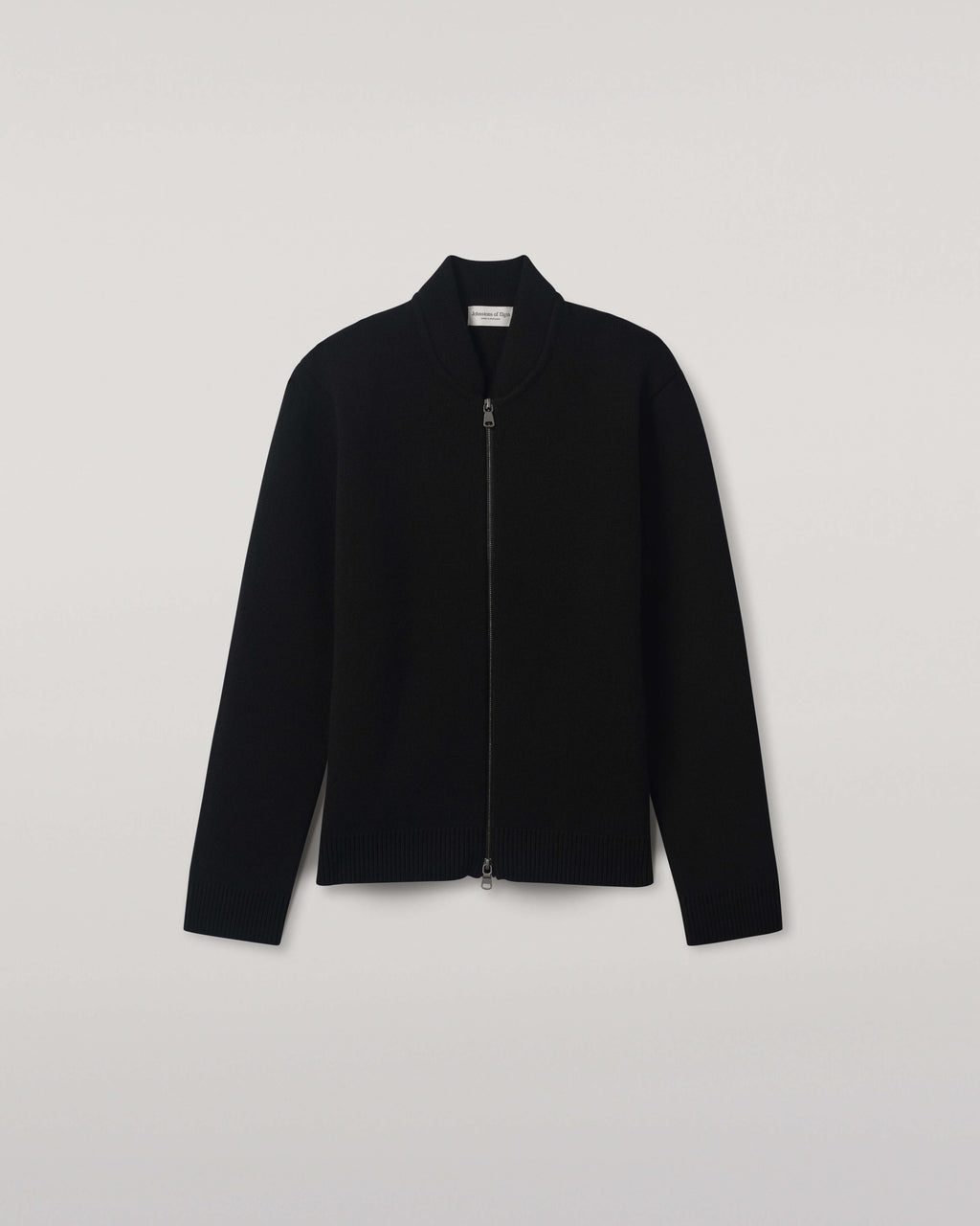 Cashmere Milano Stitch Black Zip Jacket