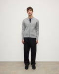Cashmere Milano Stitch Light Grey Zip Jacket