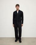 Cashmere Milano Stitch Black Zip Jacket