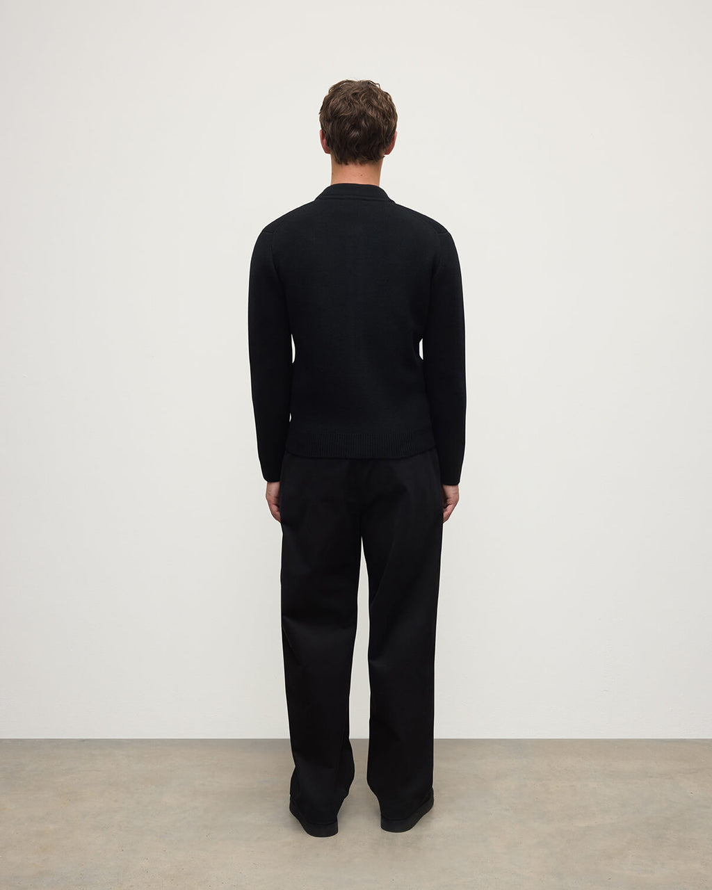 Cashmere Milano Stitch Black Zip Jacket