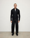 Milano Stitch Black Cashmere Baseball Jacket