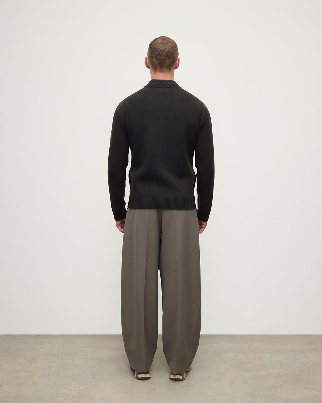 Cashmere Milano Stitch Dark Grey Zip Jacket