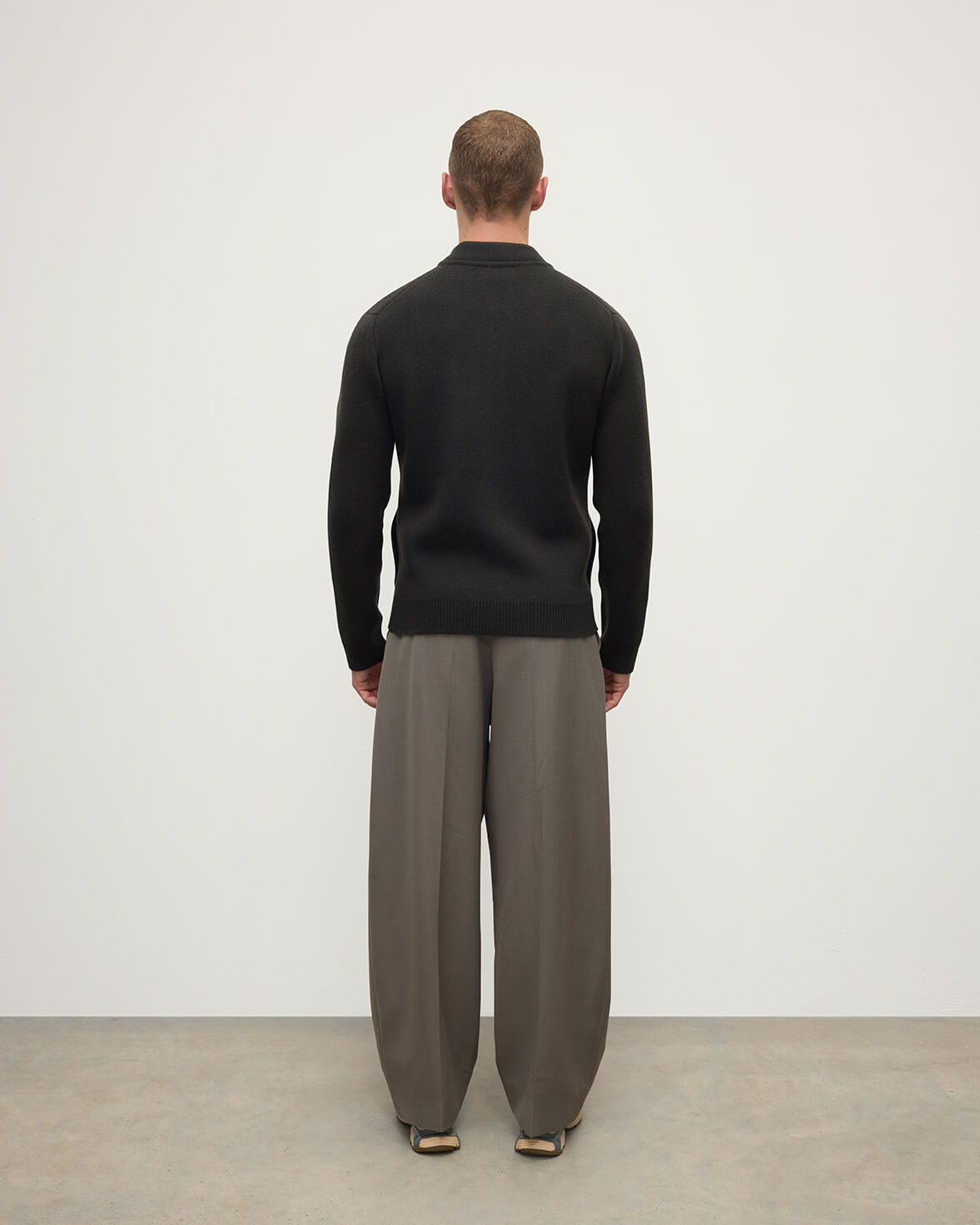Cashmere Milano Stitch Dark Grey Zip Jacket