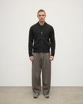 Cashmere Milano Stitch Dark Grey Zip Jacket