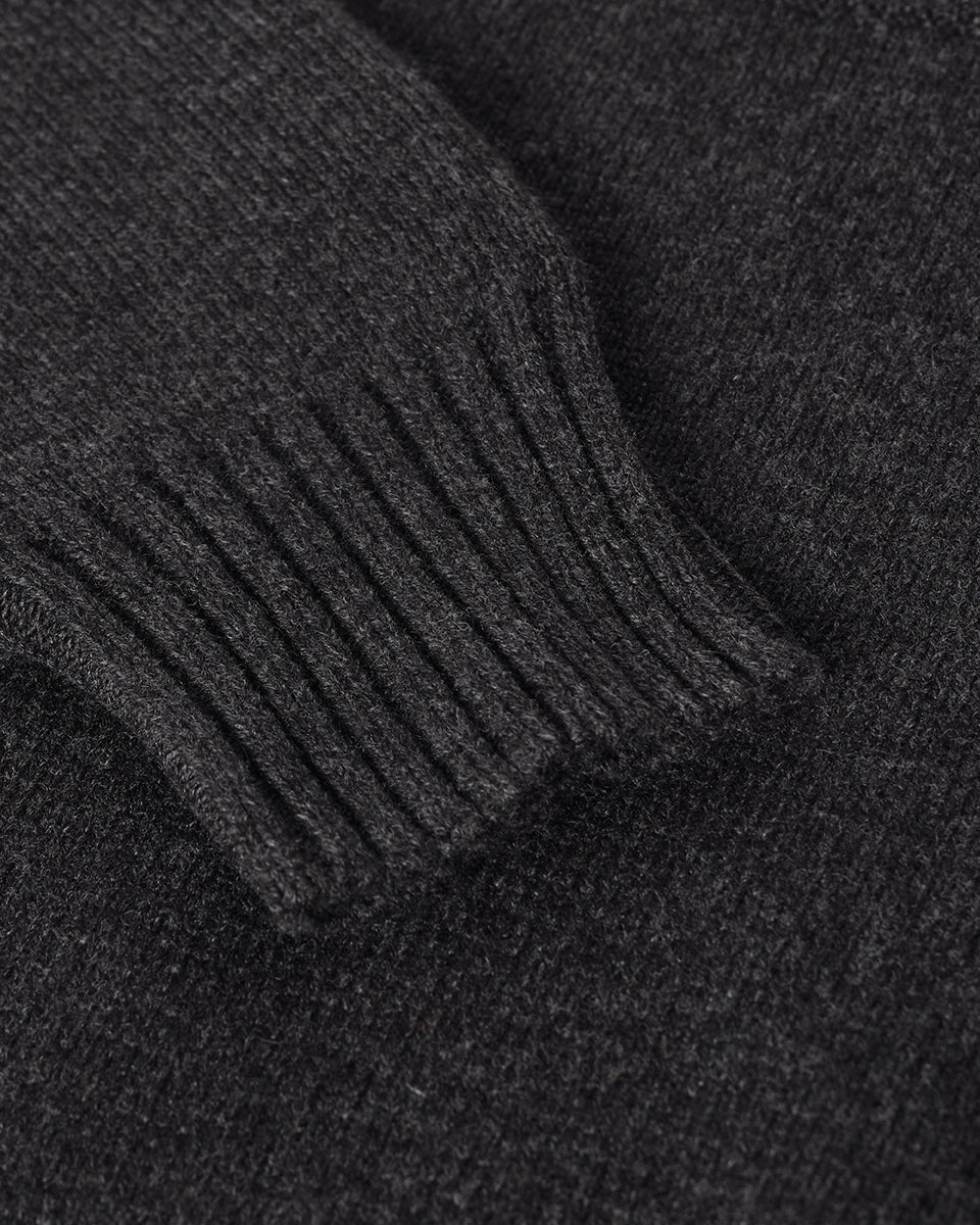 Cropped Milano Charcoal Cashmere Jumper