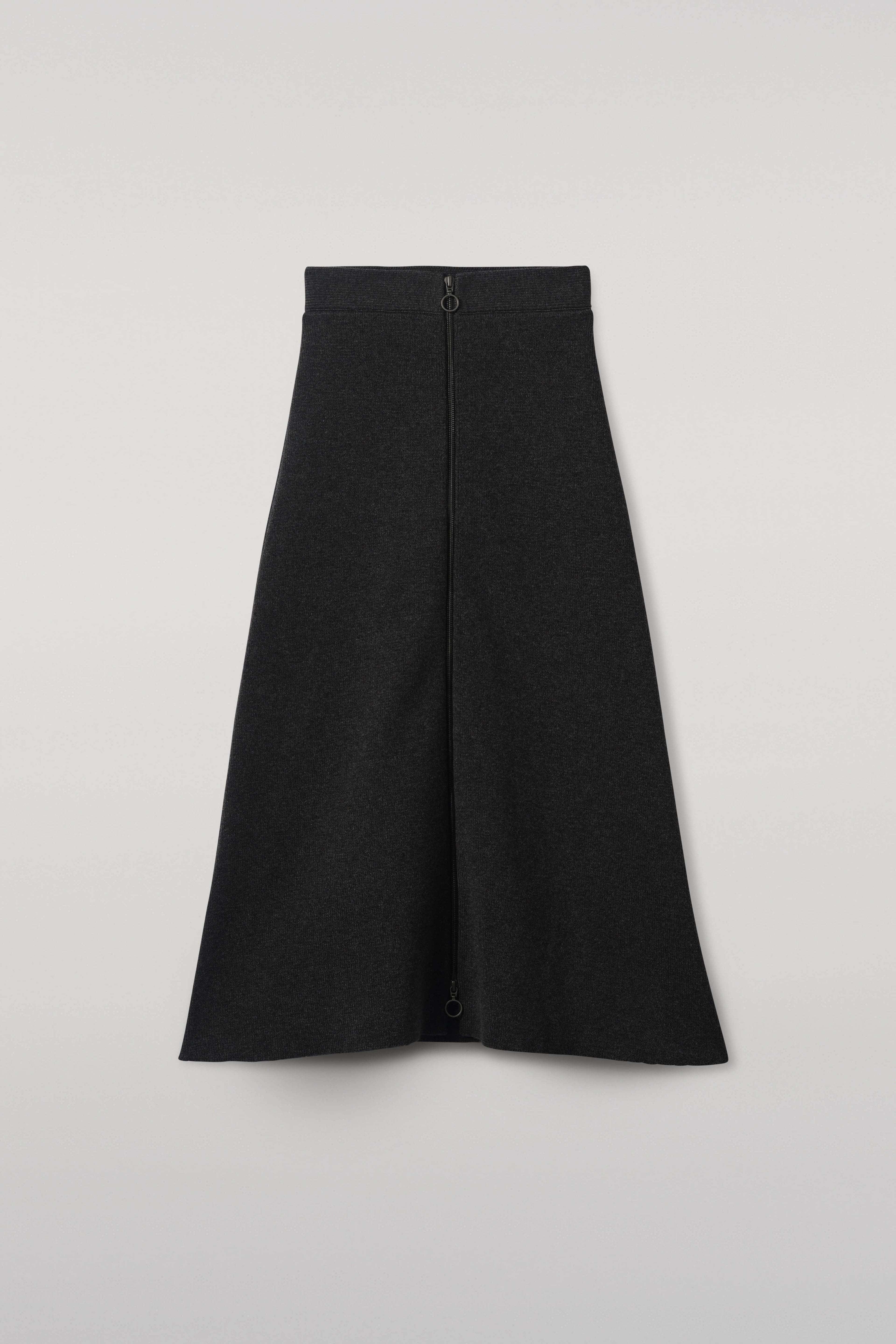 A-Line Milano Charcoal Cashmere Skirt