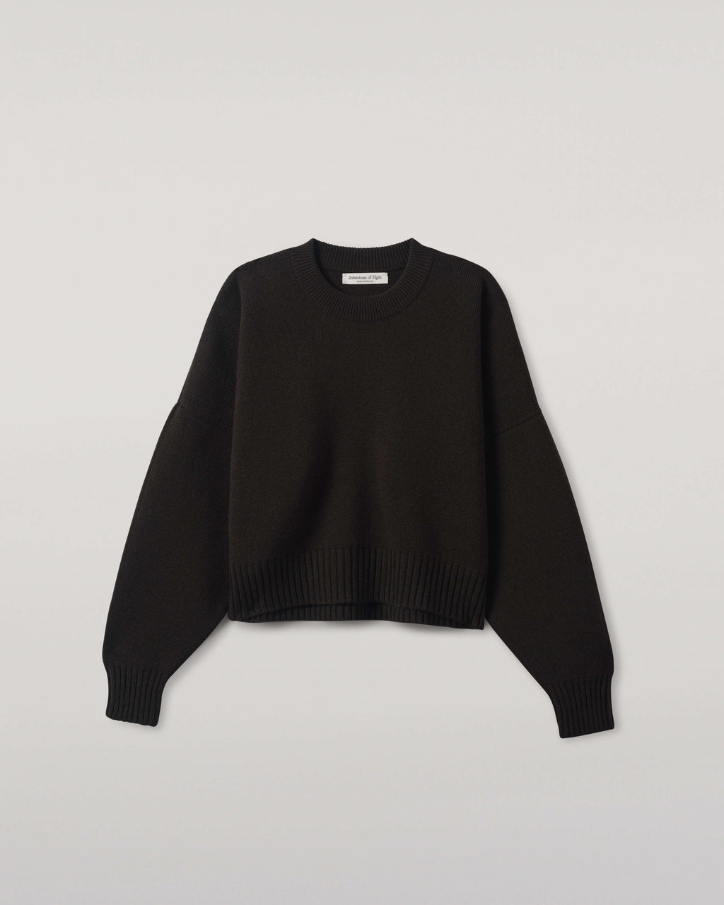 Cropped Milano Mid Grey Cashmere Jumper