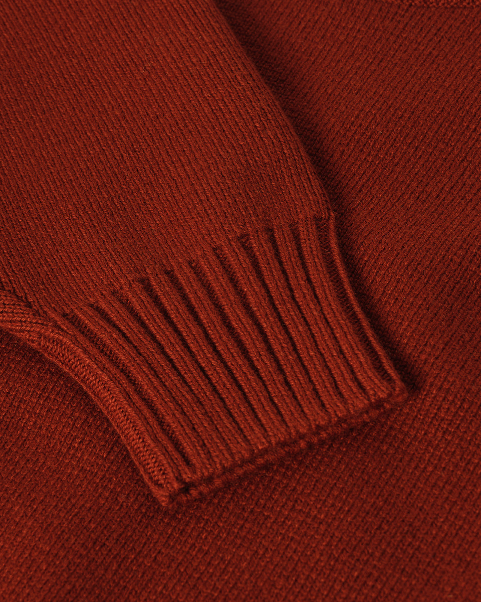 Cropped Milano Dark Red Cashmere Jumper