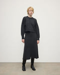 Cropped Milano Charcoal Cashmere Jumper
