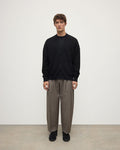 Plaited Texture Black Cashmere Cardigan