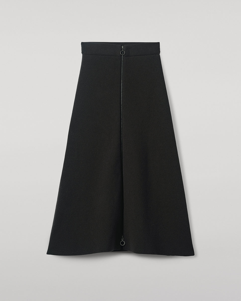 A-Line Milano Mid Grey Cashmere Skirt