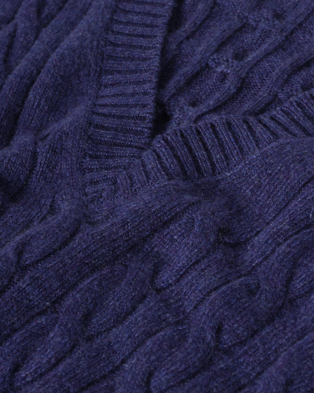 Kylesku Deep V Blue Cashmere Jumper