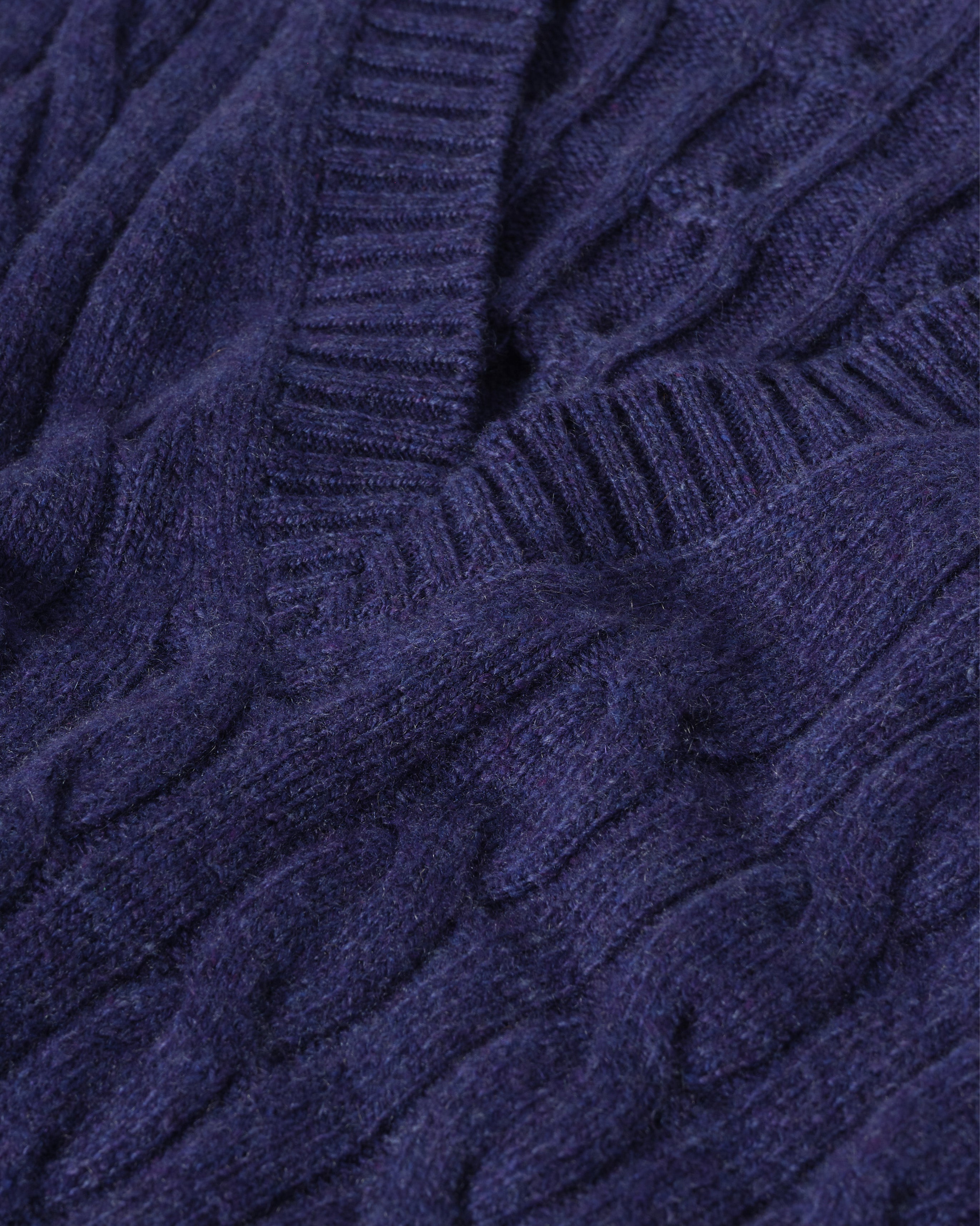 Kylesku Deep V Blue Cashmere Jumper