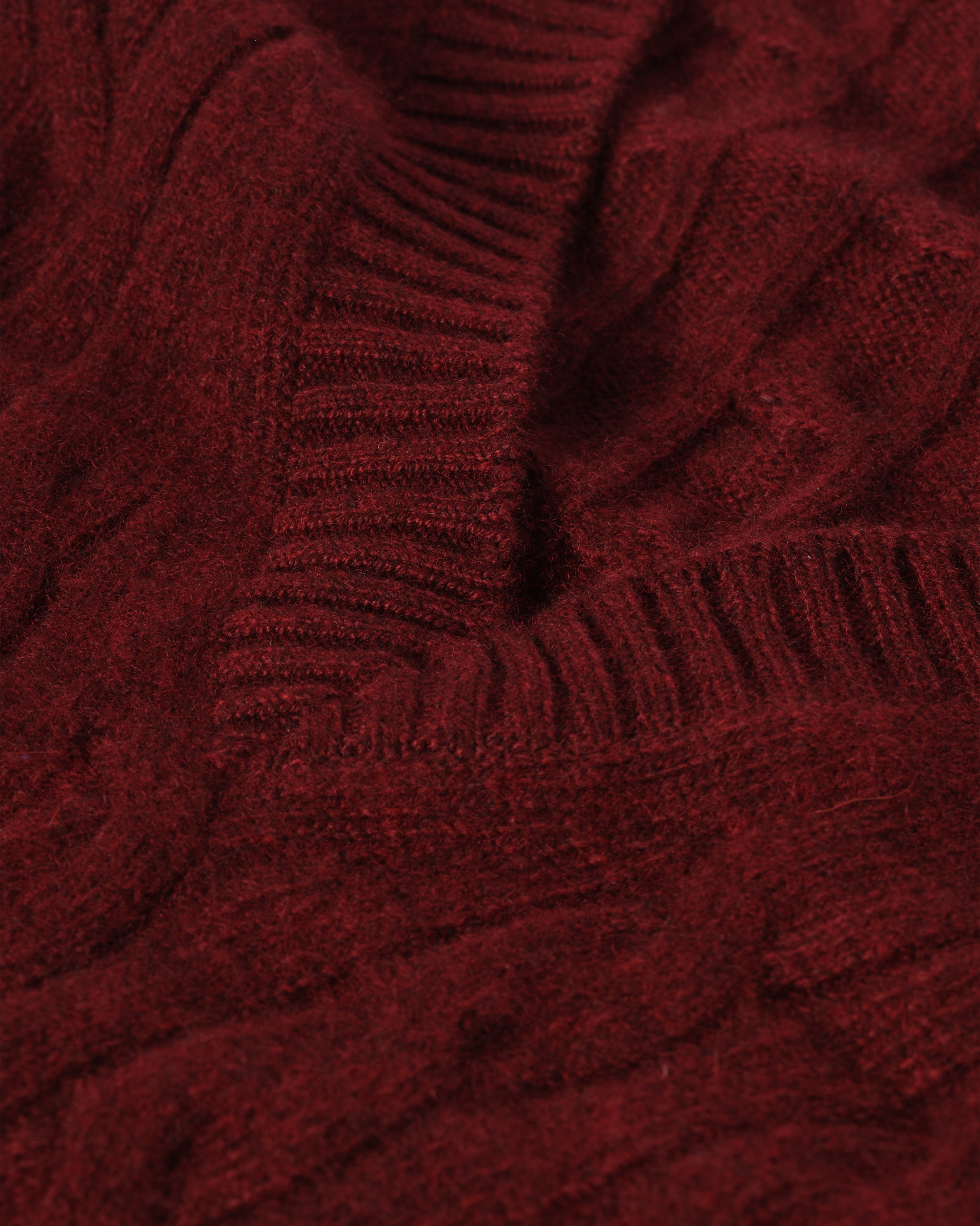 Kylesku Deep V Dark Red Cashmere Jumper