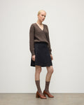Kylesku Deep V Brown Cashmere Jumper