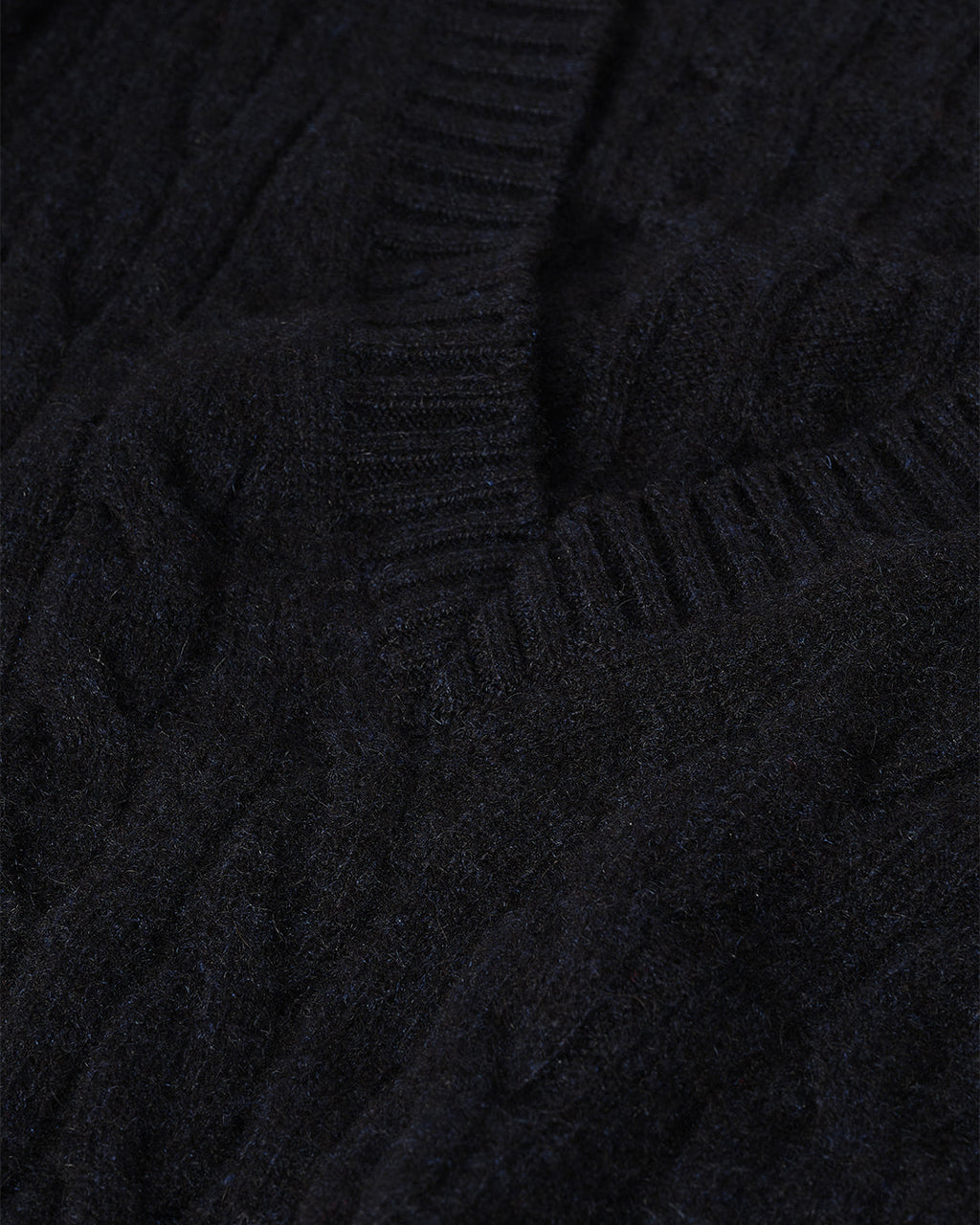 Kylesku Deep V Dark Blue Cashmere Jumper