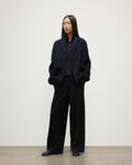 Pioneer Navy to Black Shawl Collar Cashmere Cardigan