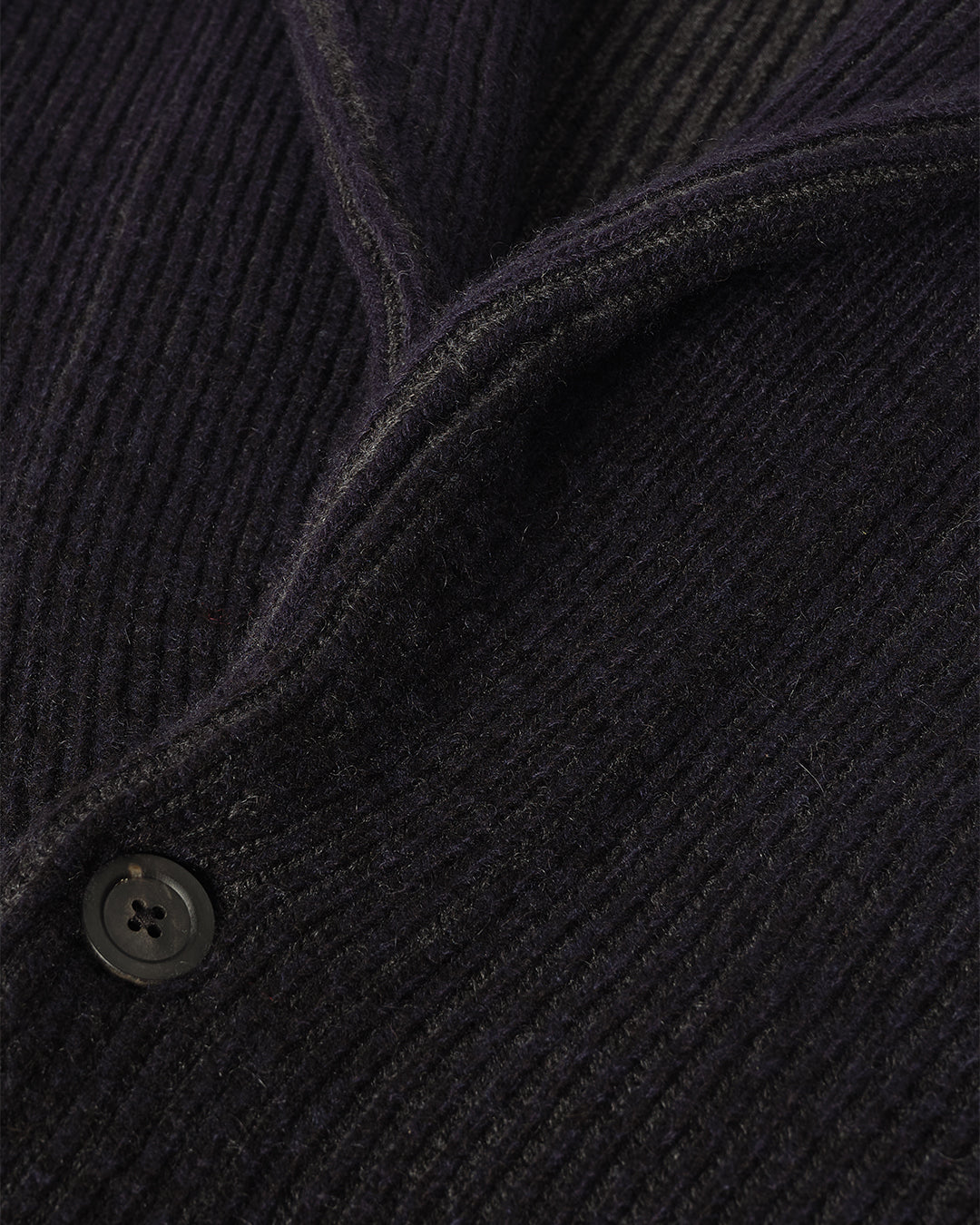 Pioneer Navy to Black Shawl Collar Cashmere Cardigan