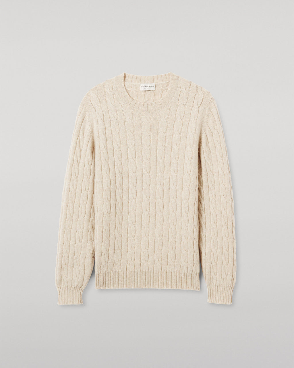 Calder Natural Cable Cashmere Jumper