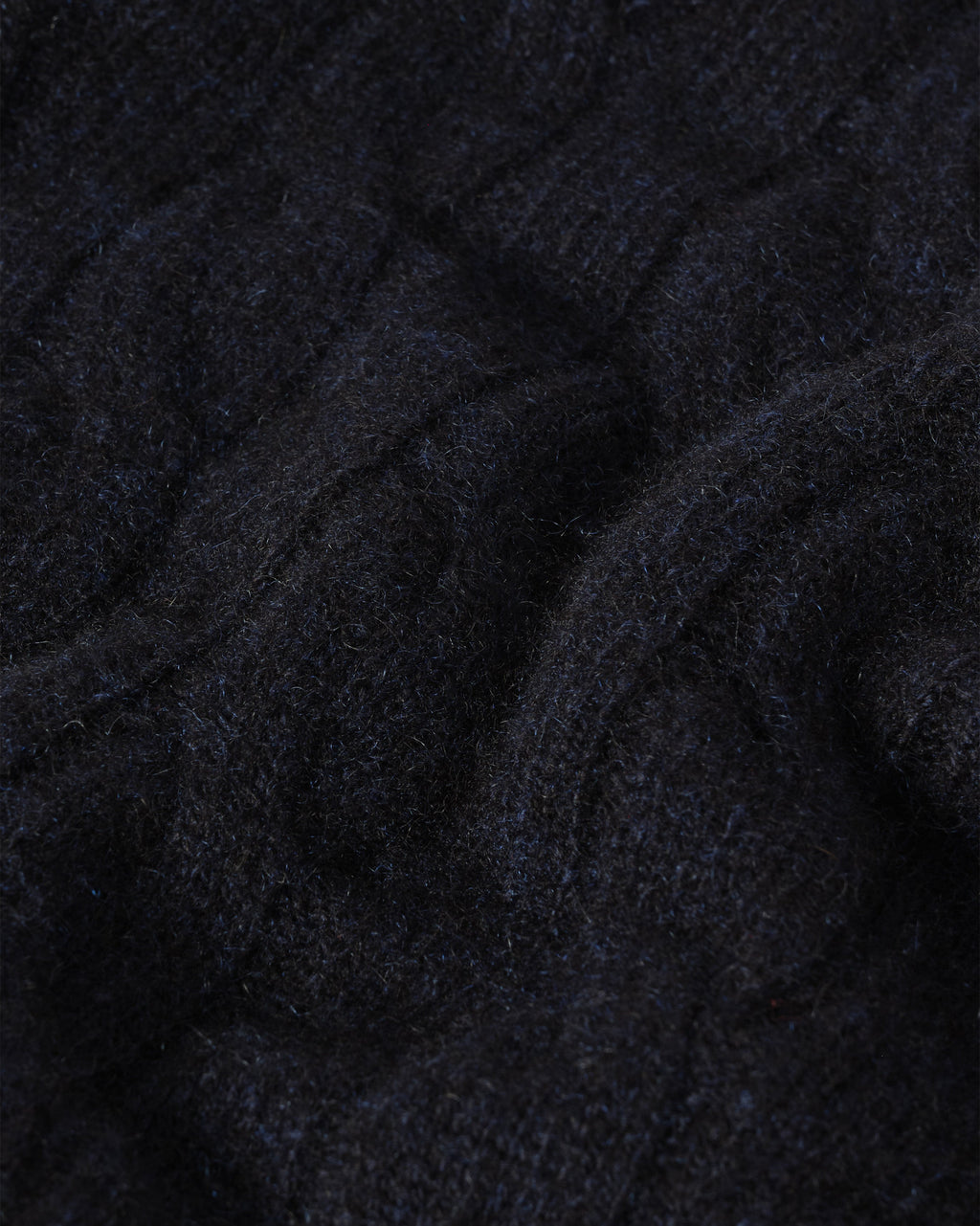 Calder Dark Blue Cable Cashmere Jumper