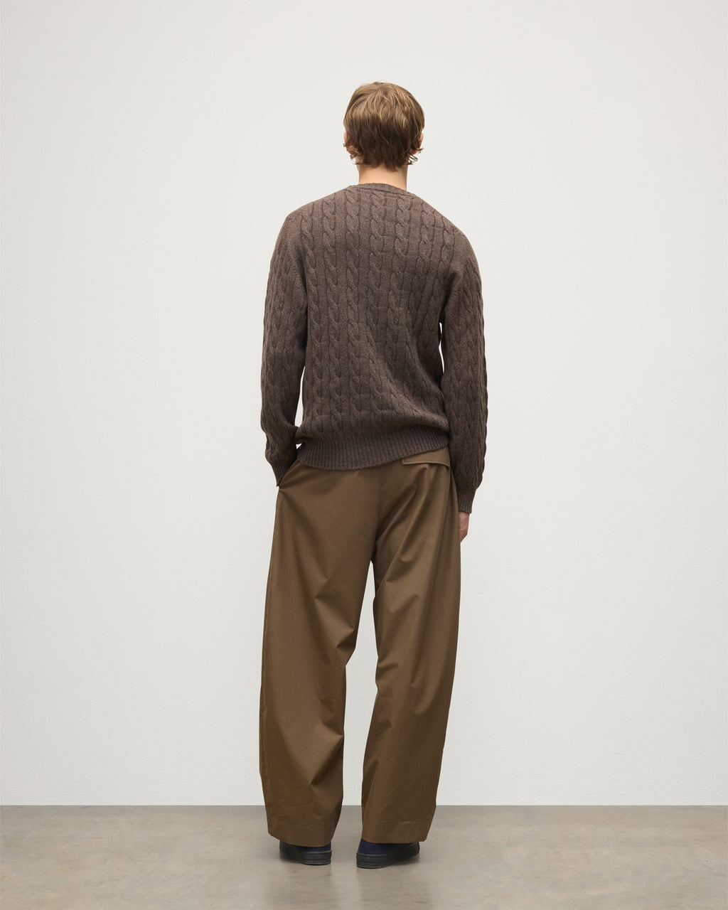 Calder Brown Cable Cashmere Jumper