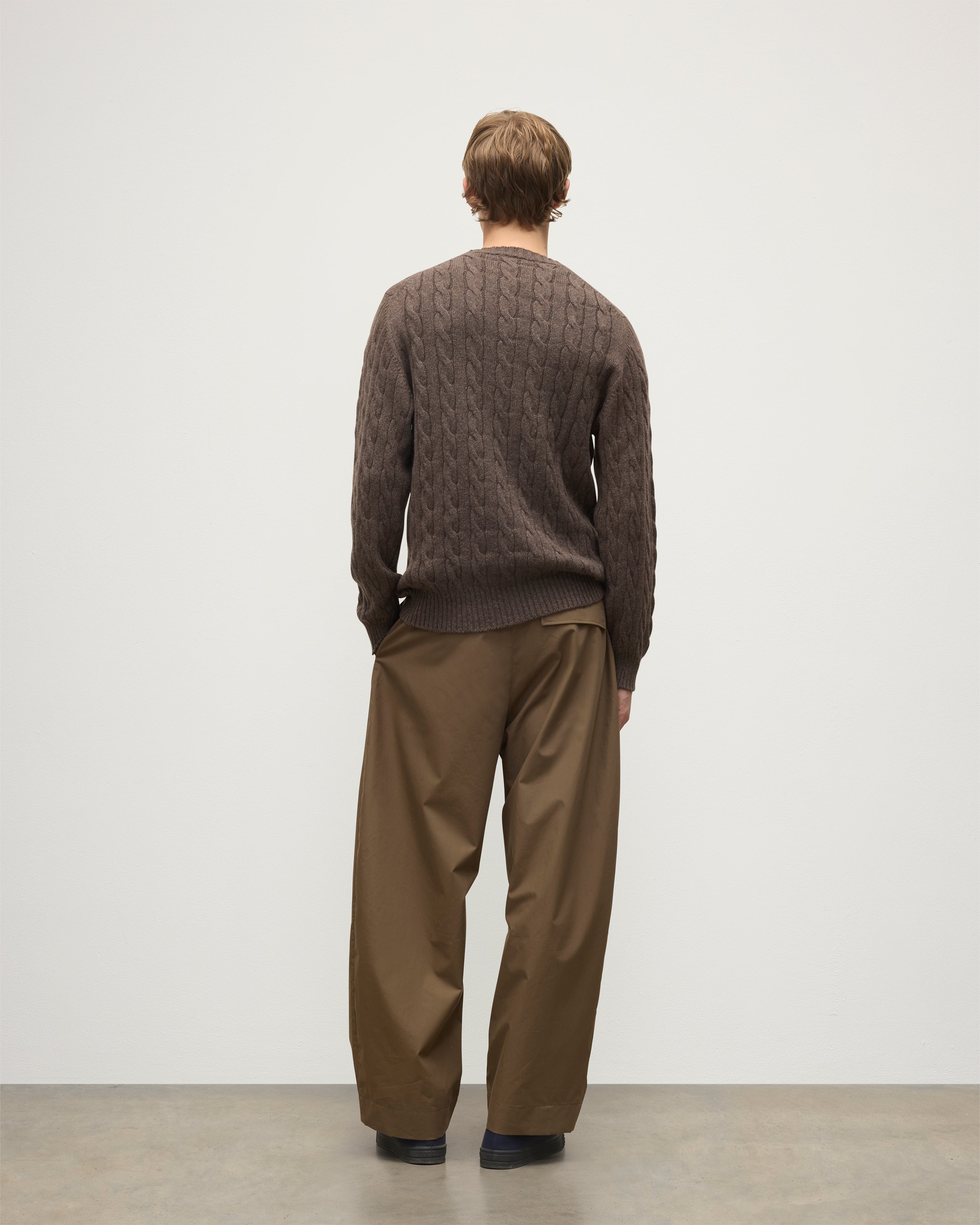 Calder Brown Cable Cashmere Jumper