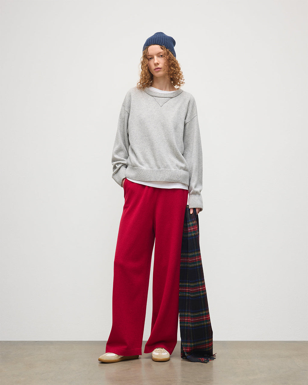 Stella Pale Grey Cashmere Sweatshirt