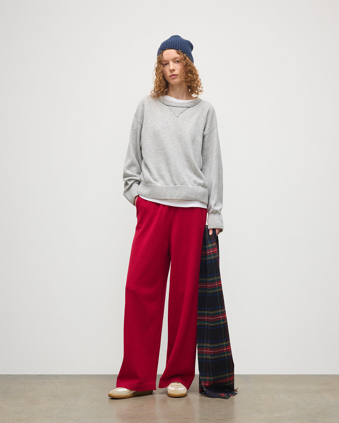 Stella Pale Grey Cashmere Sweatshirt