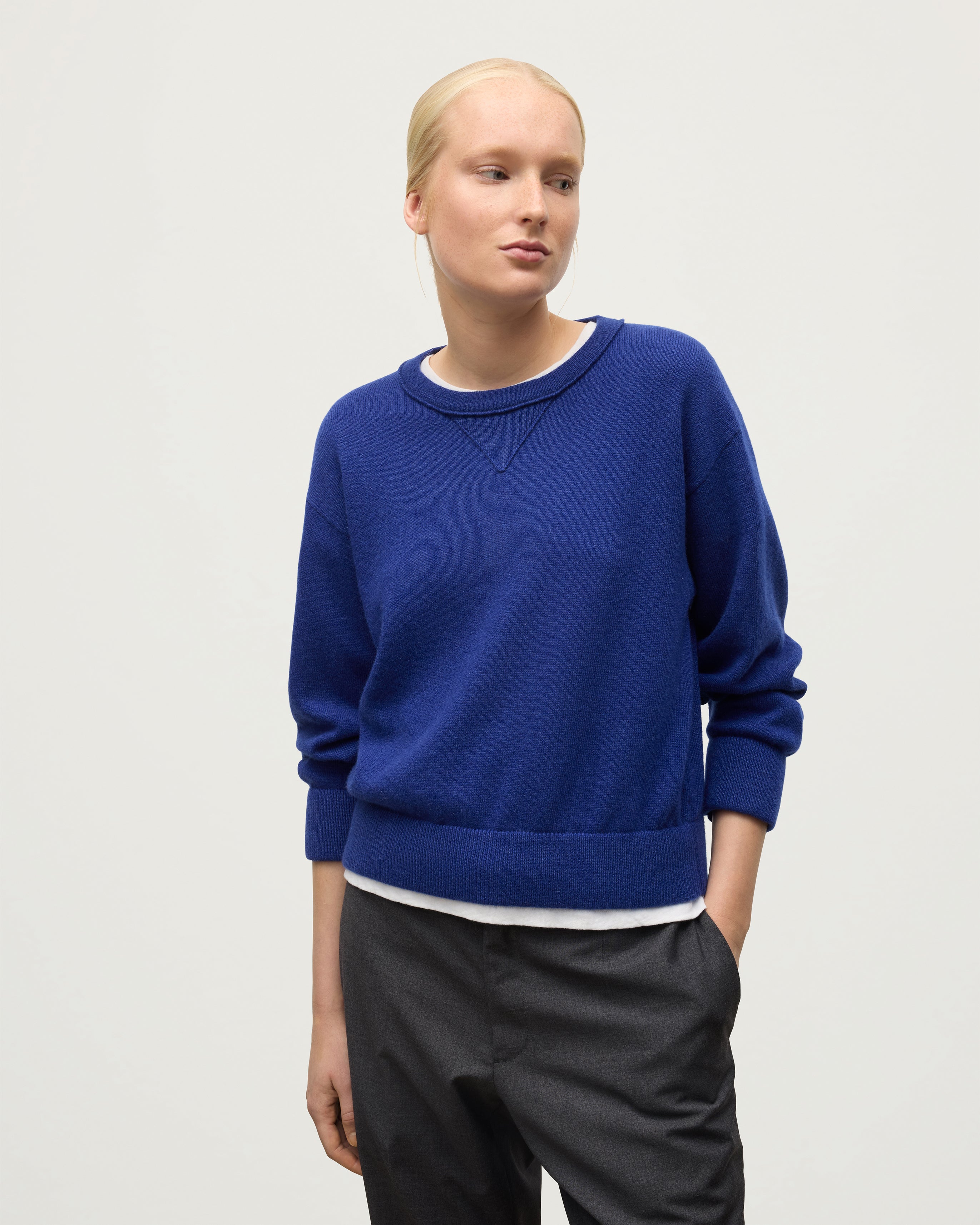Stella Blue Cashmere Sweatshirt