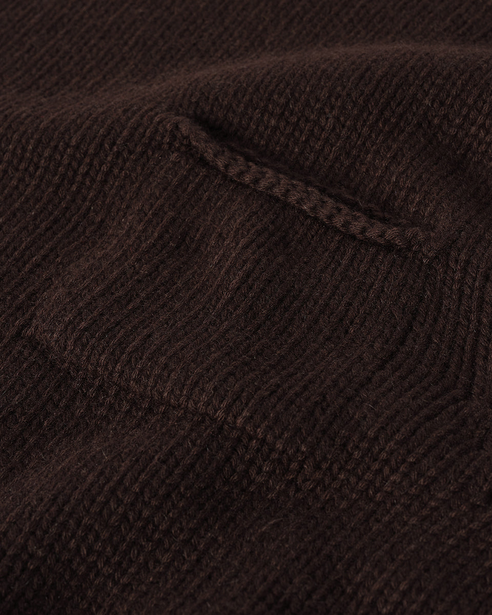 Dark Brown Cashmere Turtleneck Jumper