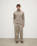 Brown Cashmere Turtleneck Jumper