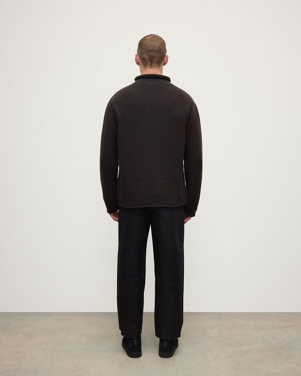 Dark Brown Cashmere Turtleneck Jumper