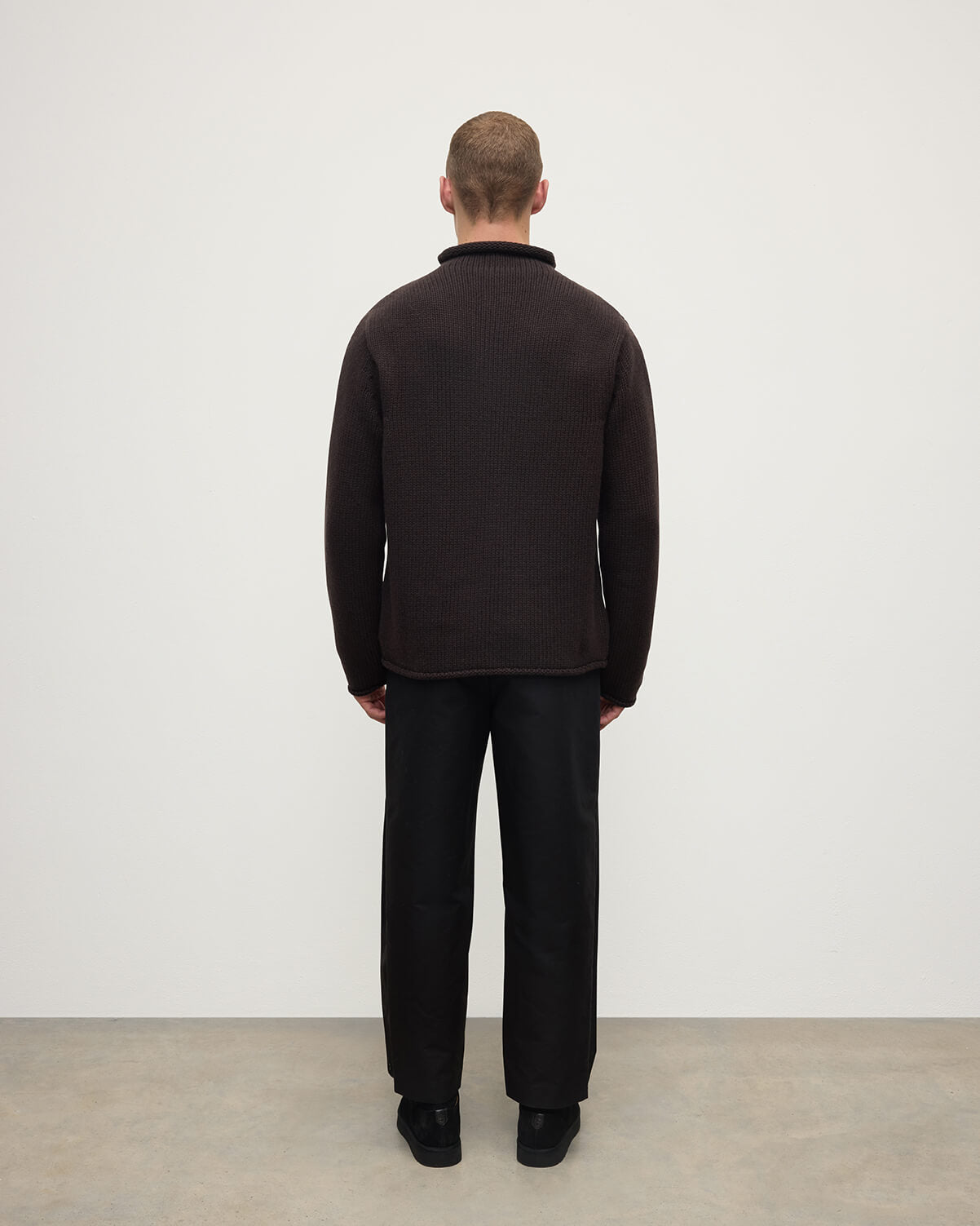 Dark Brown Cashmere Turtleneck Jumper
