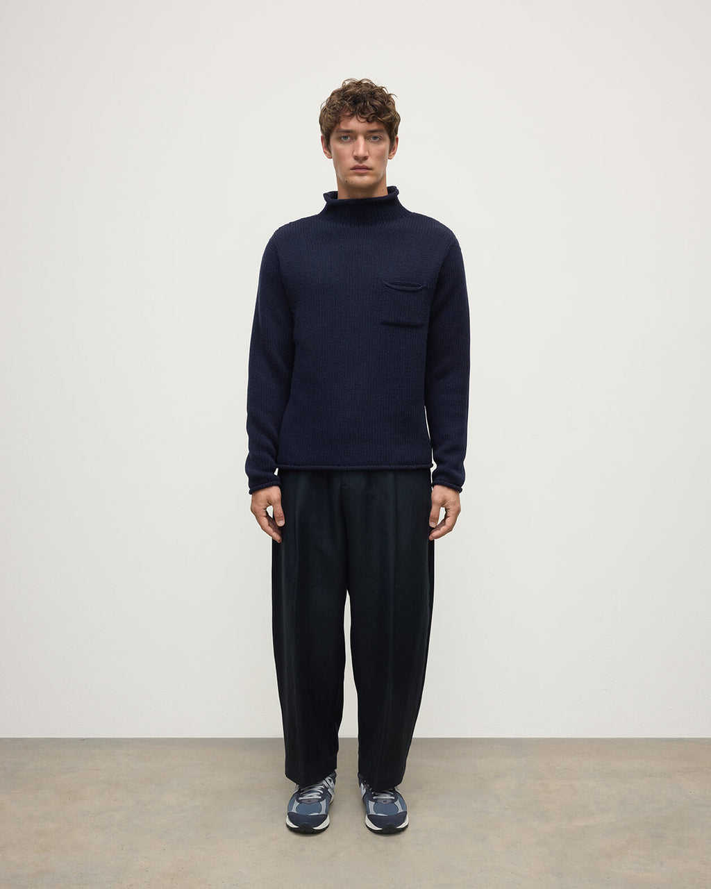 Dark Navy Cashmere Turtleneck Jumper