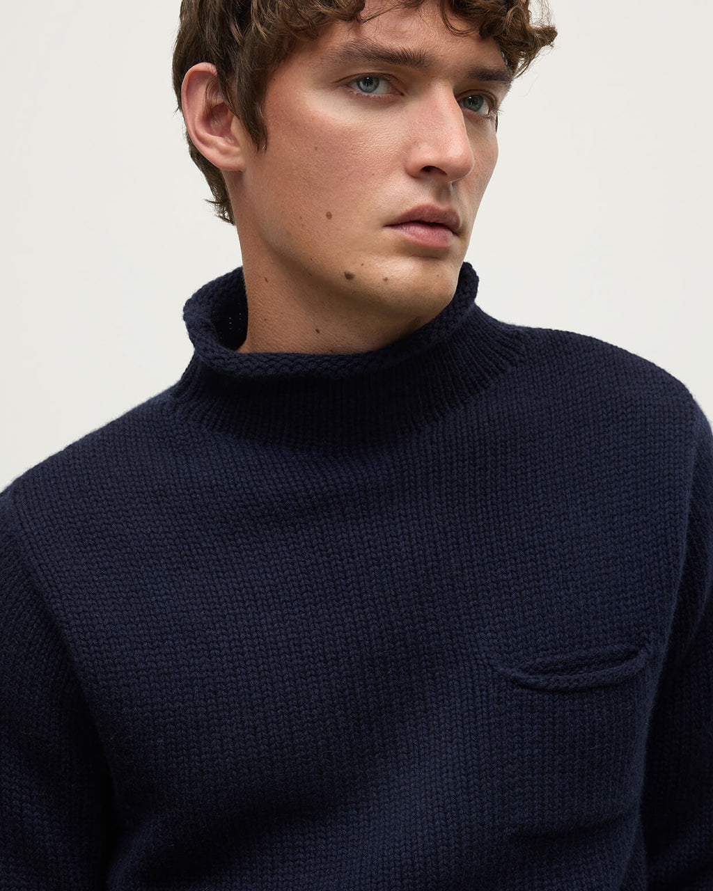 Dark Navy Cashmere Turtleneck Jumper
