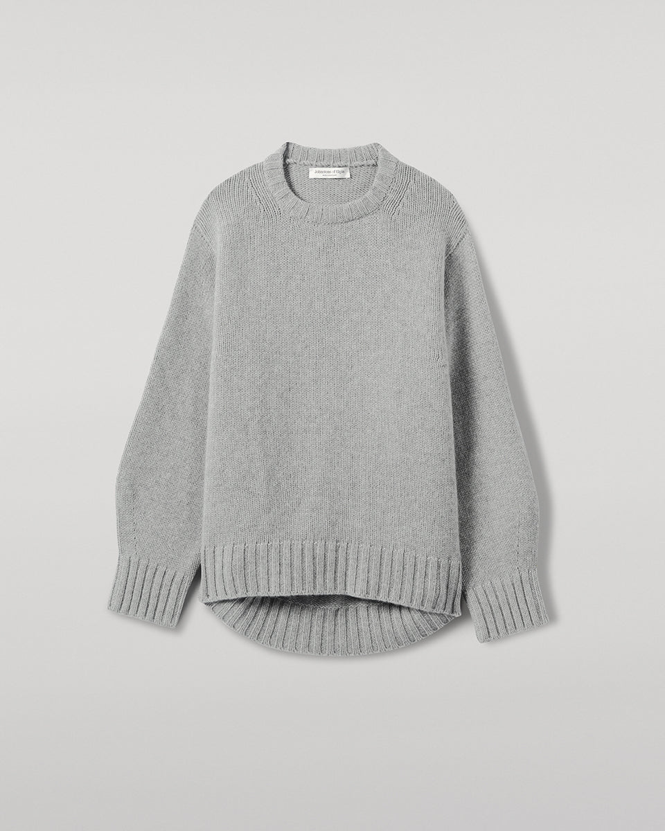 Relaxed Light Grey Cashmere Jumper