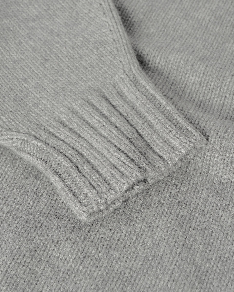 Relaxed Light Grey Cashmere Jumper