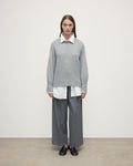 Relaxed Light Grey Cashmere Jumper