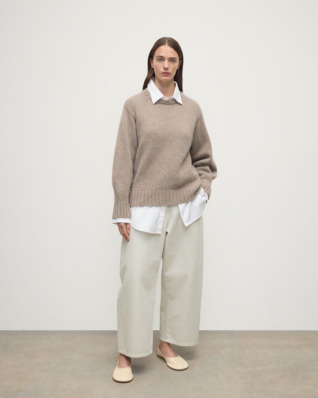 Relaxed Brown Cashmere Jumper