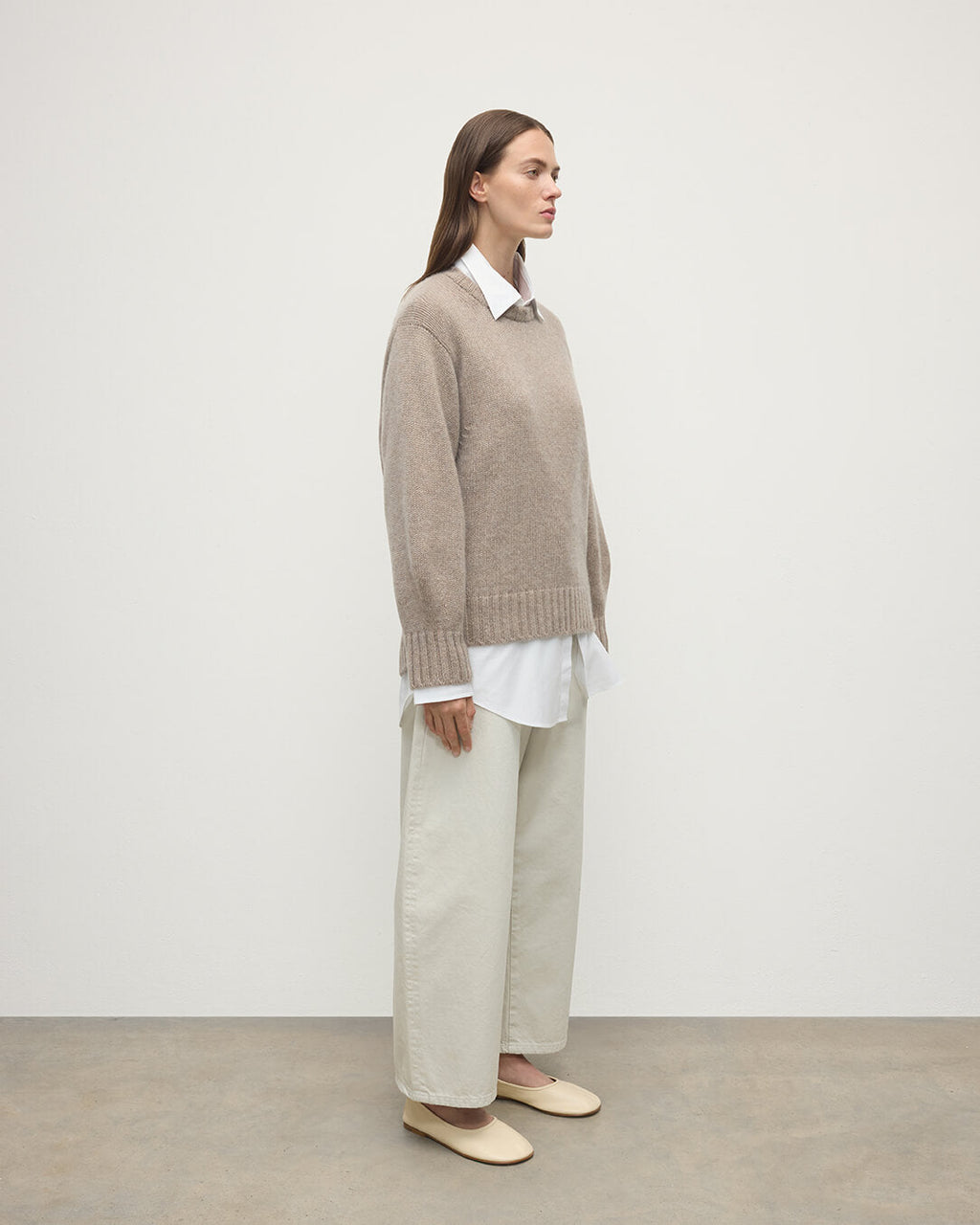 Relaxed Brown Cashmere Jumper
