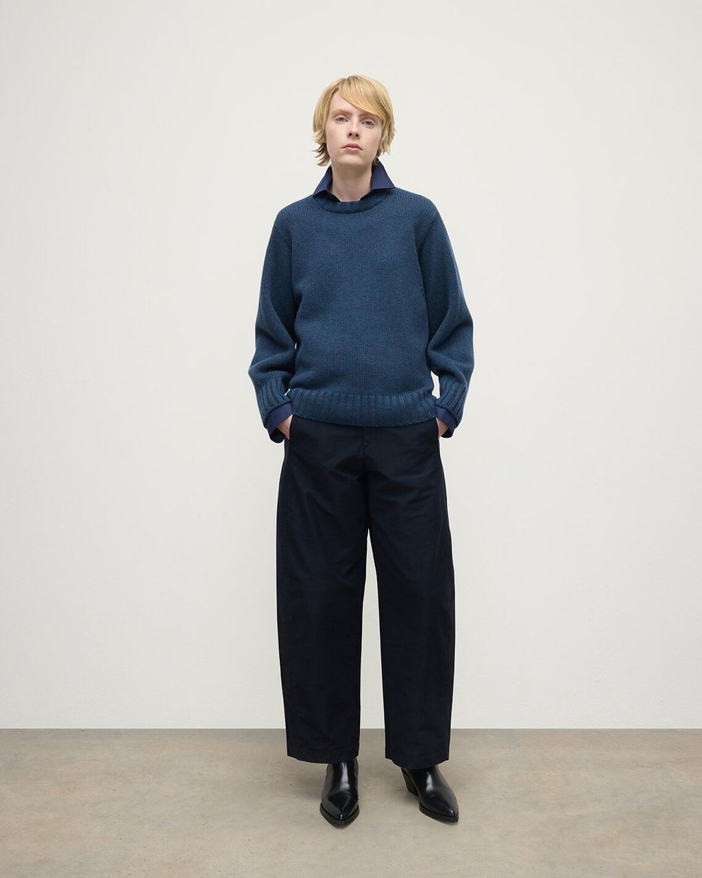 Relaxed Navy Cashmere Jumper