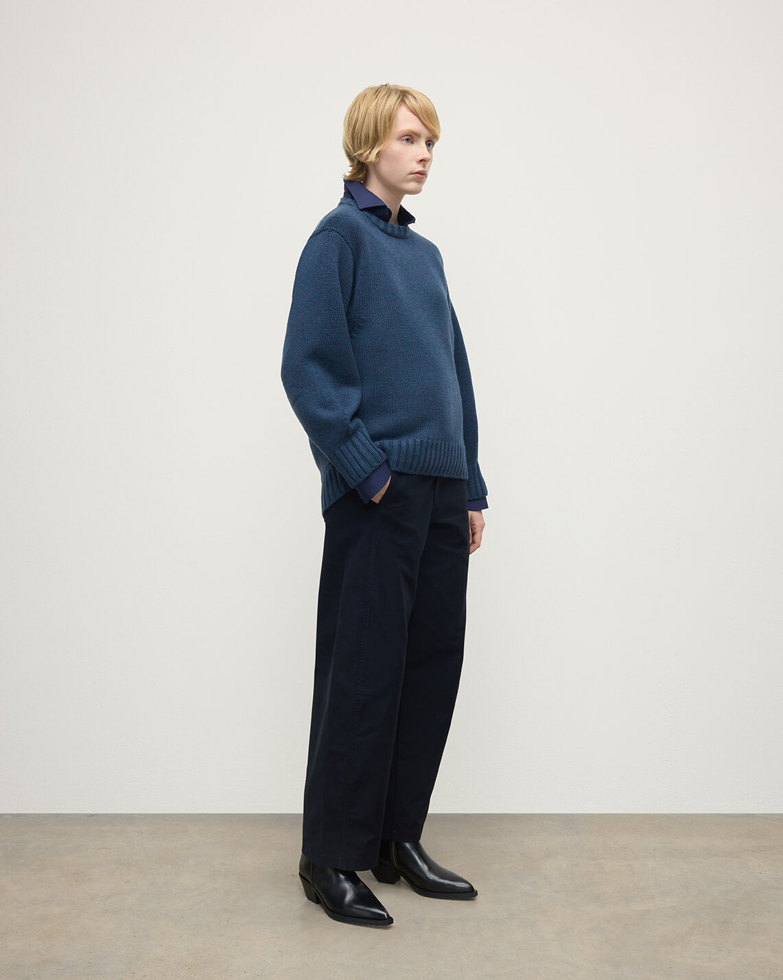 Relaxed Navy Cashmere Jumper