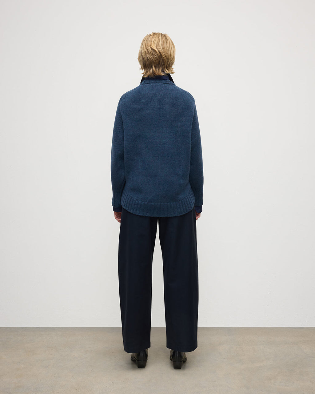 Relaxed Navy Cashmere Jumper