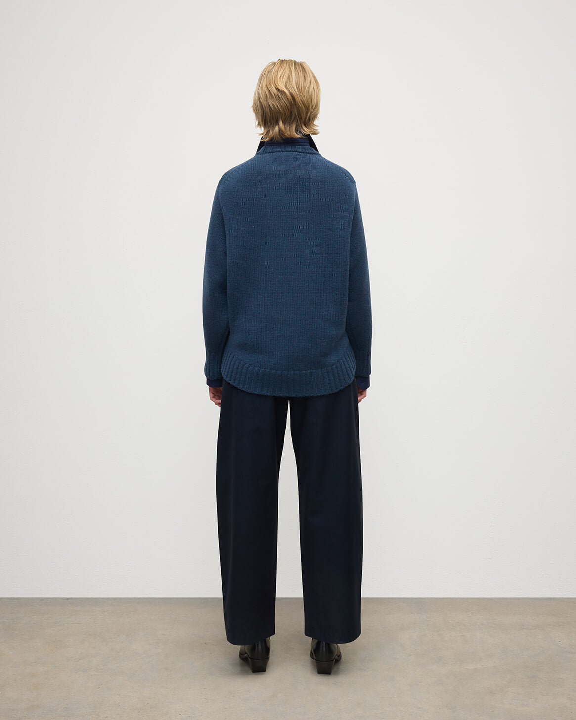Relaxed Navy Cashmere Jumper