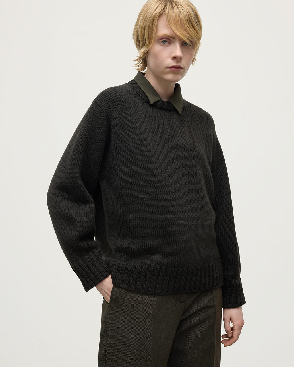 Relaxed Dark Grey Cashmere Jumper