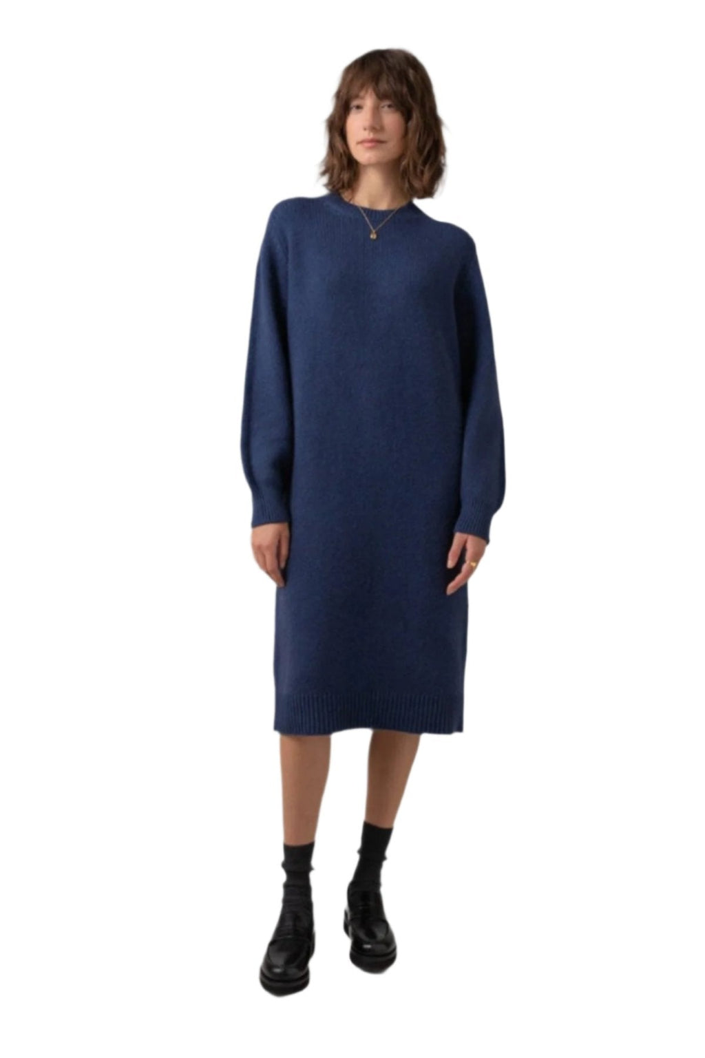 Mid Blue Cashmere Sweater Dress