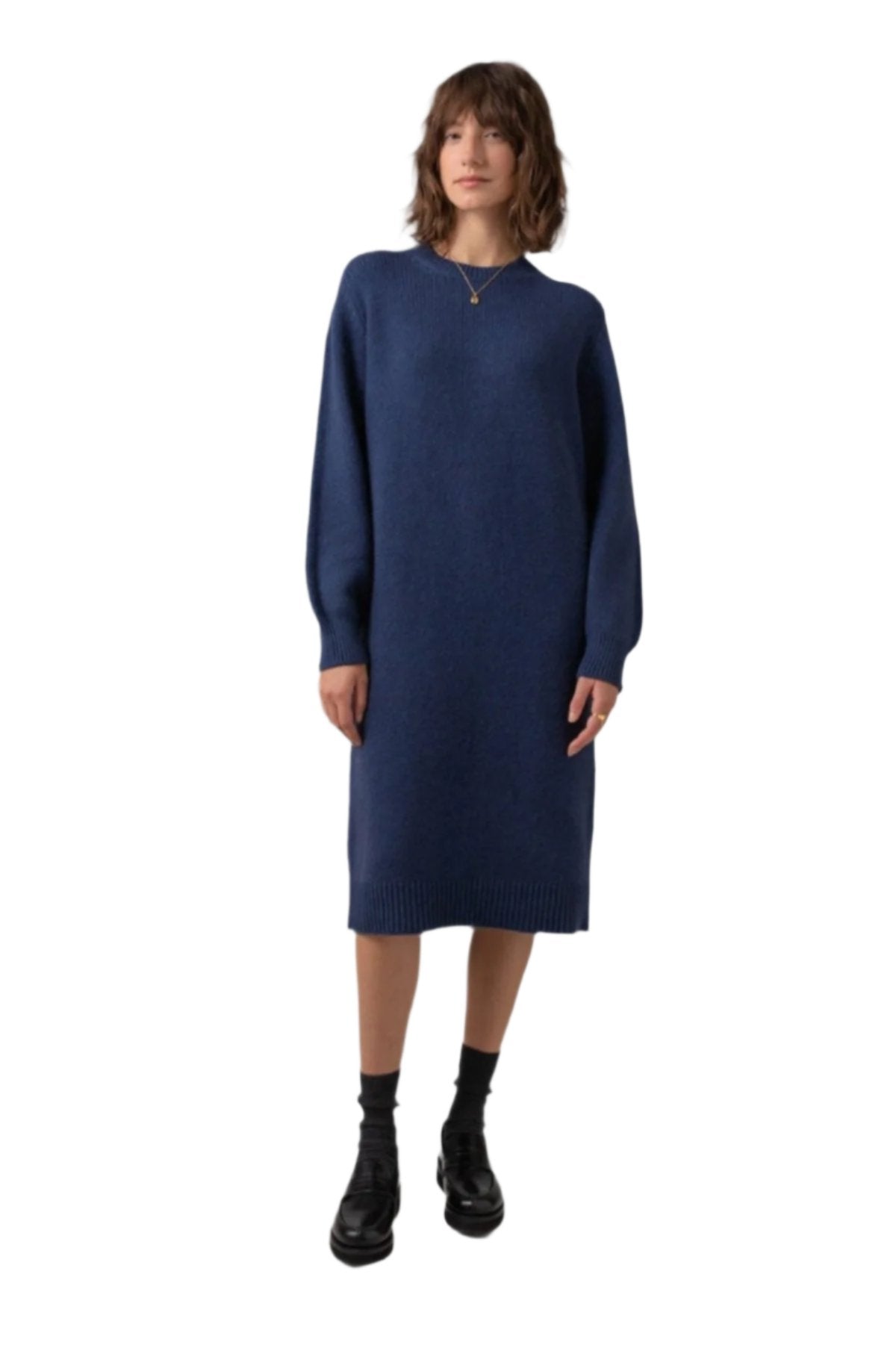 Mid Blue Cashmere Sweater Dress