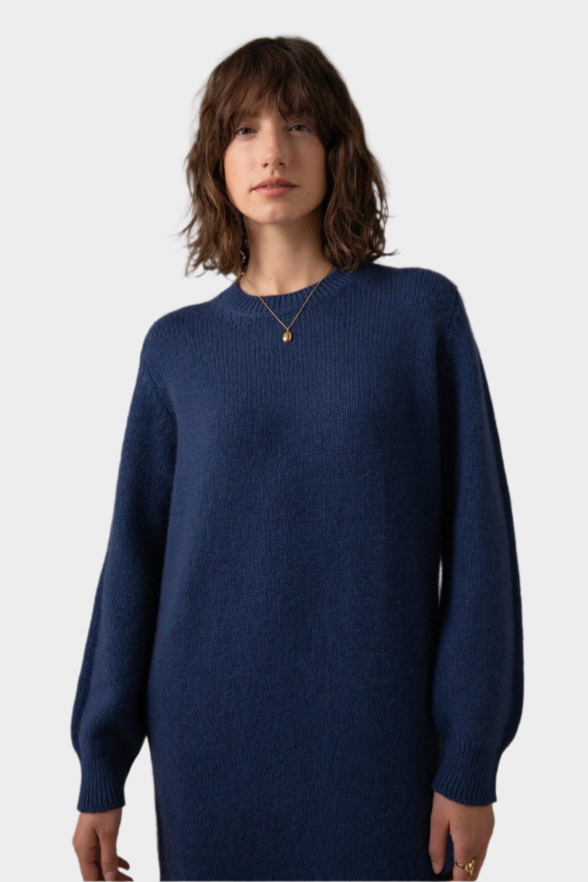 Mid Blue Cashmere Sweater Dress