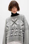 Fairisle Light Grey Cashmere Jumper